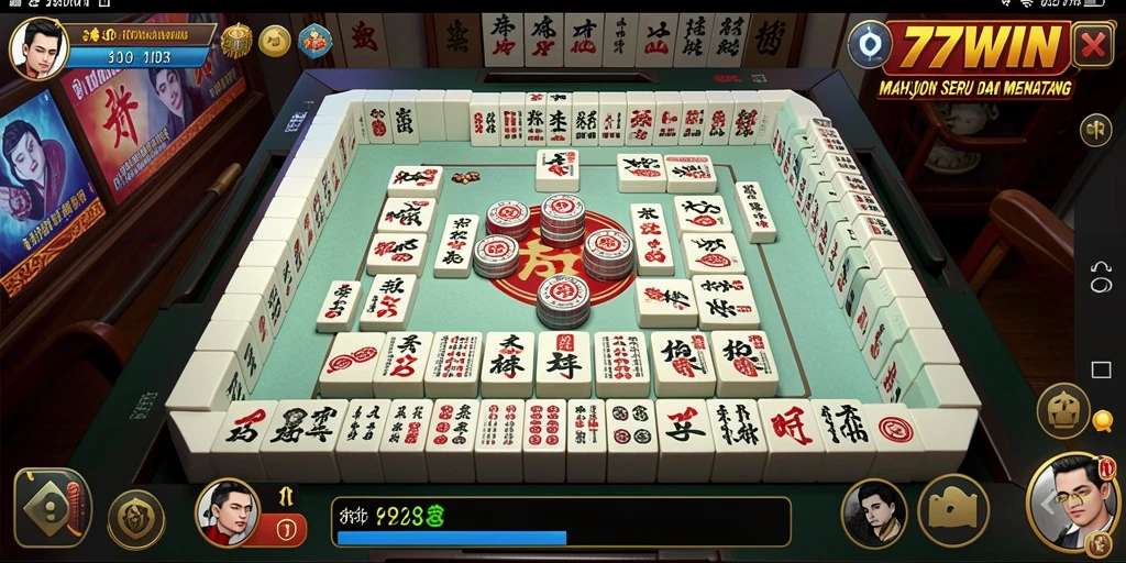 Gameplay Mahjong yang mendebarkan pada 77WIN.
