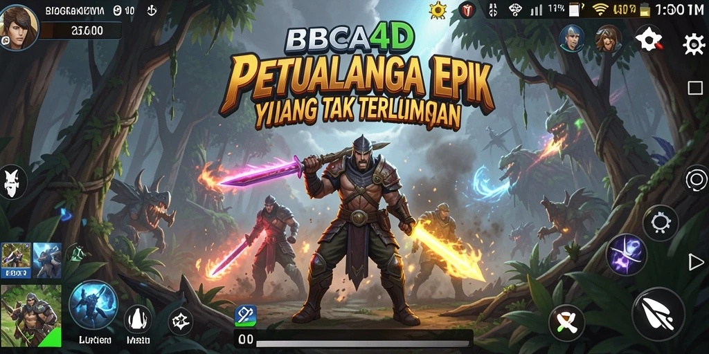 Tampilan gameplay BBCA4D yang menakjubkan saat menjelajahi dunia petualangan.