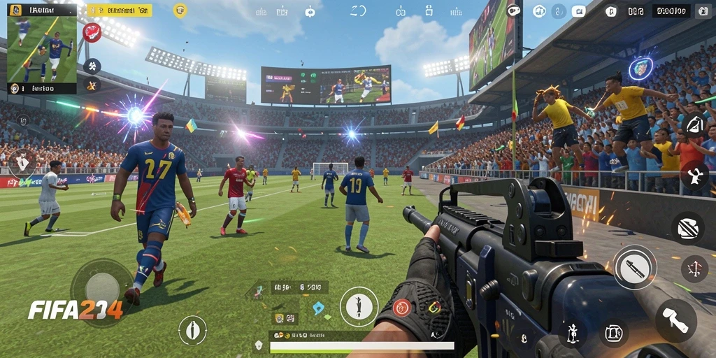 Screenshot menunjukkan aksi mendebarkan dalam permainan FPS.