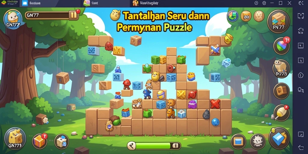 Screenshot gameplay GN777 menampilkan tantangan puzzle yang menarik.