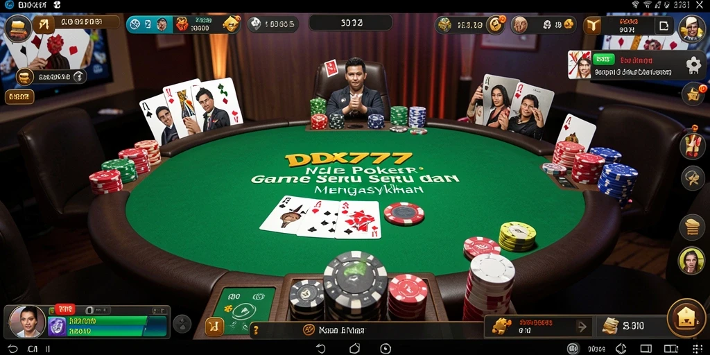 Tampilan gameplay menarik dari permainan Poker IDX777.