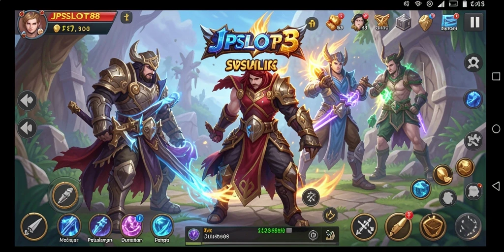 Screenshot gameplay JPSLOT88 menampilkan aksi petualangan RPG yang mengasyikkan.