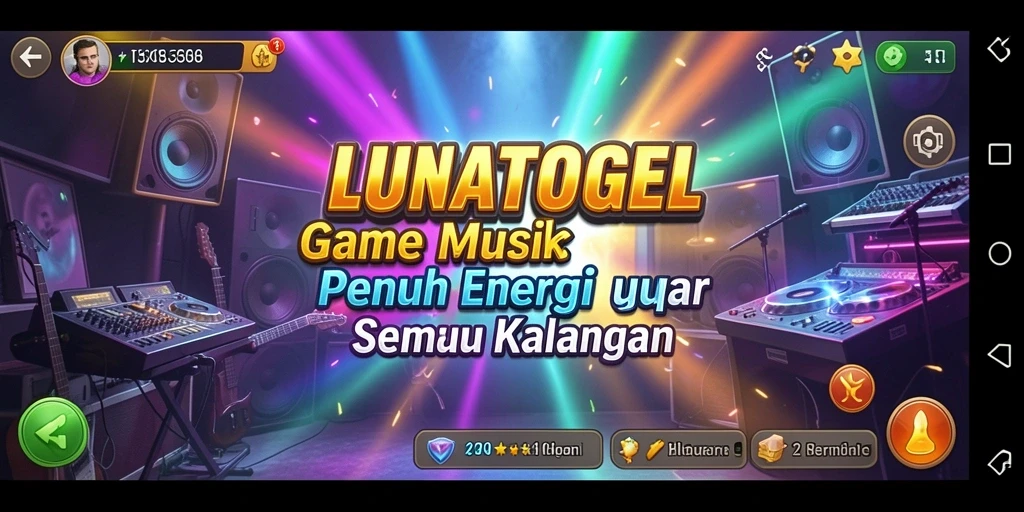 Gameplay seru LUNATOGEL dengan musik yang memikat.