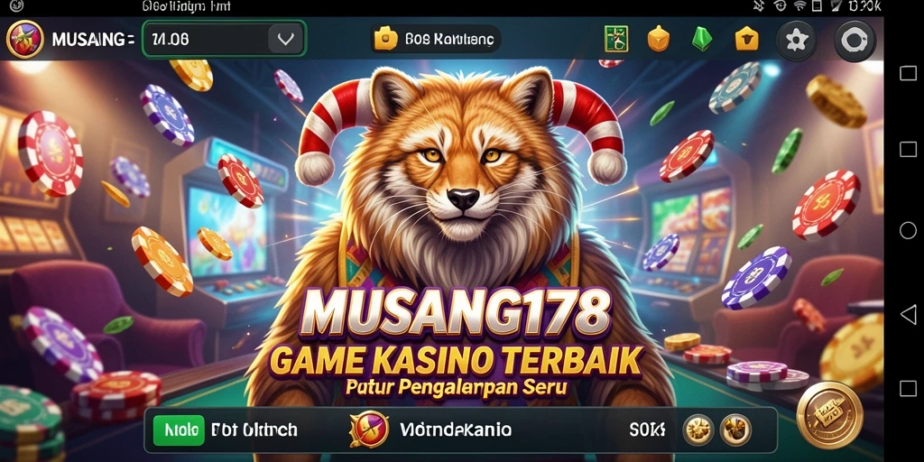 Screenshot utama MUSANG178 menampilkan tampilan gameplay Kasino yang seru.