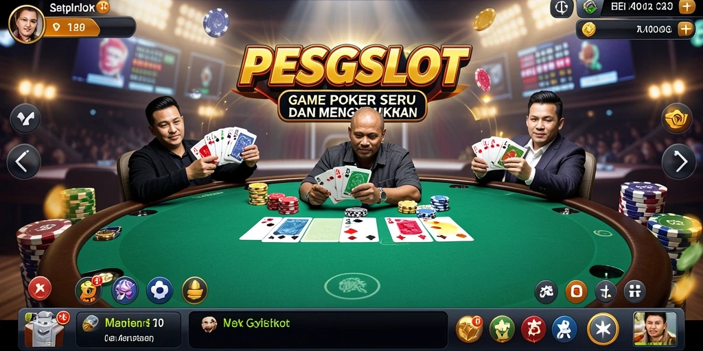 Tampilan menarik dari gameplay Poker dalam PESGSLOT.