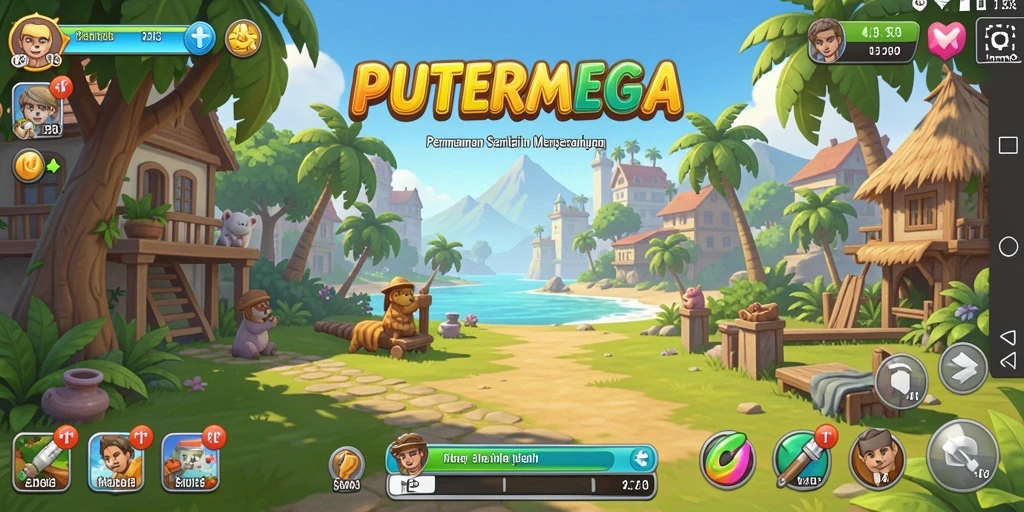 Tampilan gameplay PUTERMEGA yang menarik dan menyenangkan.