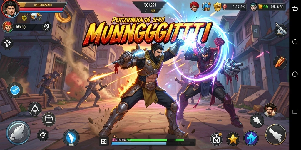 Screenshot menampilkan aksi pertarungan mendebarkan di QQ1221.