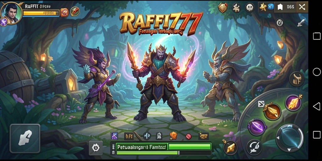 Tampilan dinamis gameplay petualangan di RAFFI777.