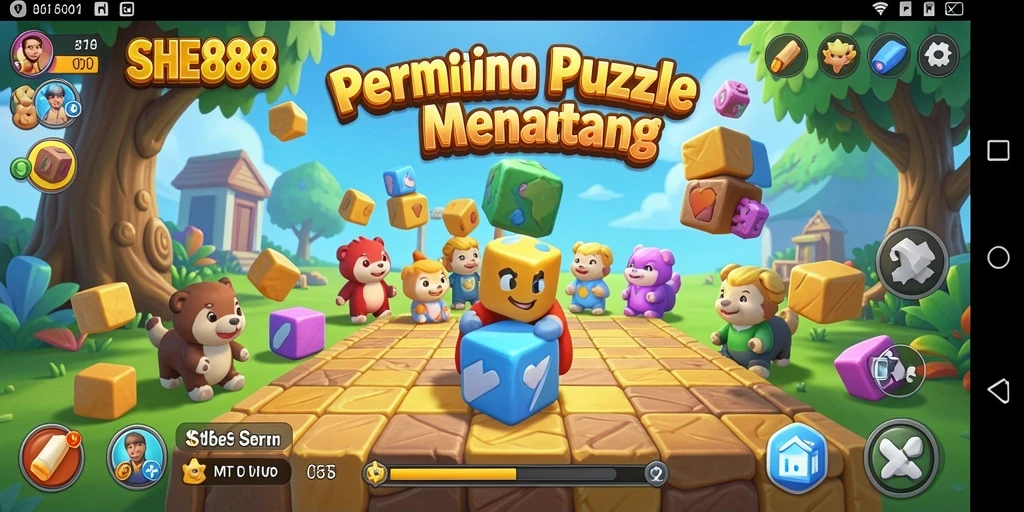 Tampilkan screenshot gameplay SHE888 yang menantang.