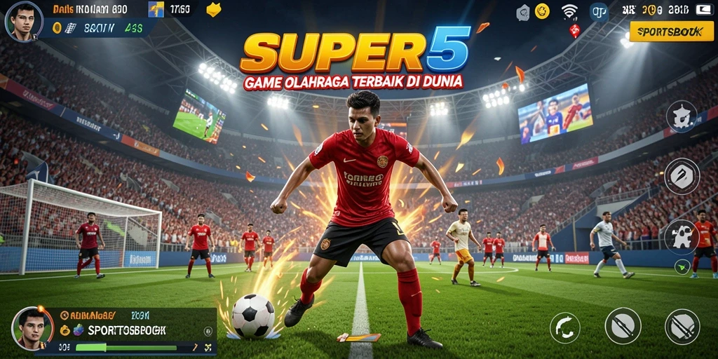 Gameplay menarik dari SUPER5 dengan fitur Sportsbook yang lengkap.