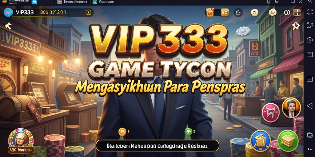 Tampilan gameplay menarik dari VIP333 yang menggambarkan manajemen bisnis.