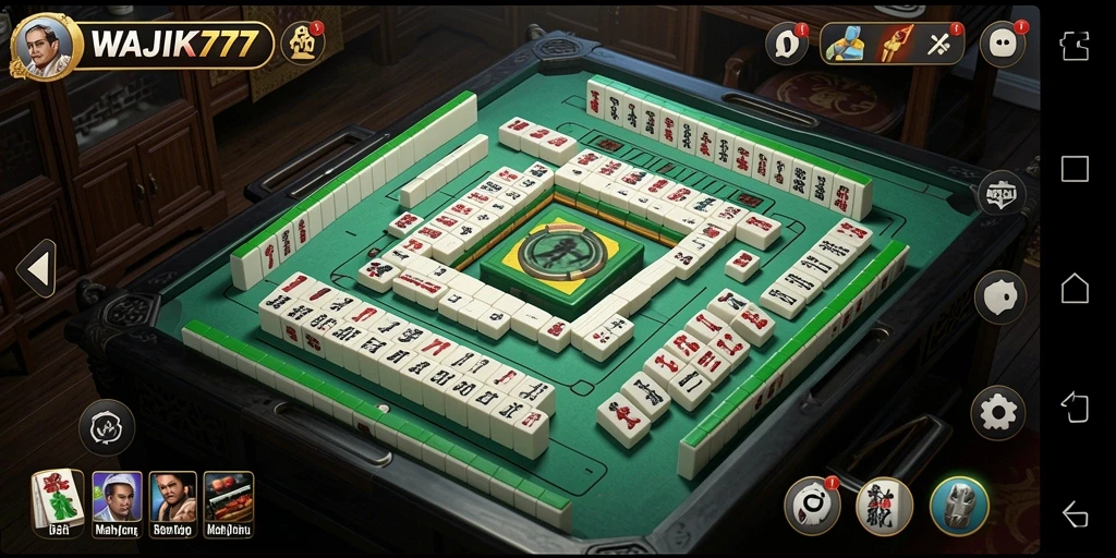 Tampilan menarik gameplay WAJIK777 dengan elemen Mahjong yang khas.